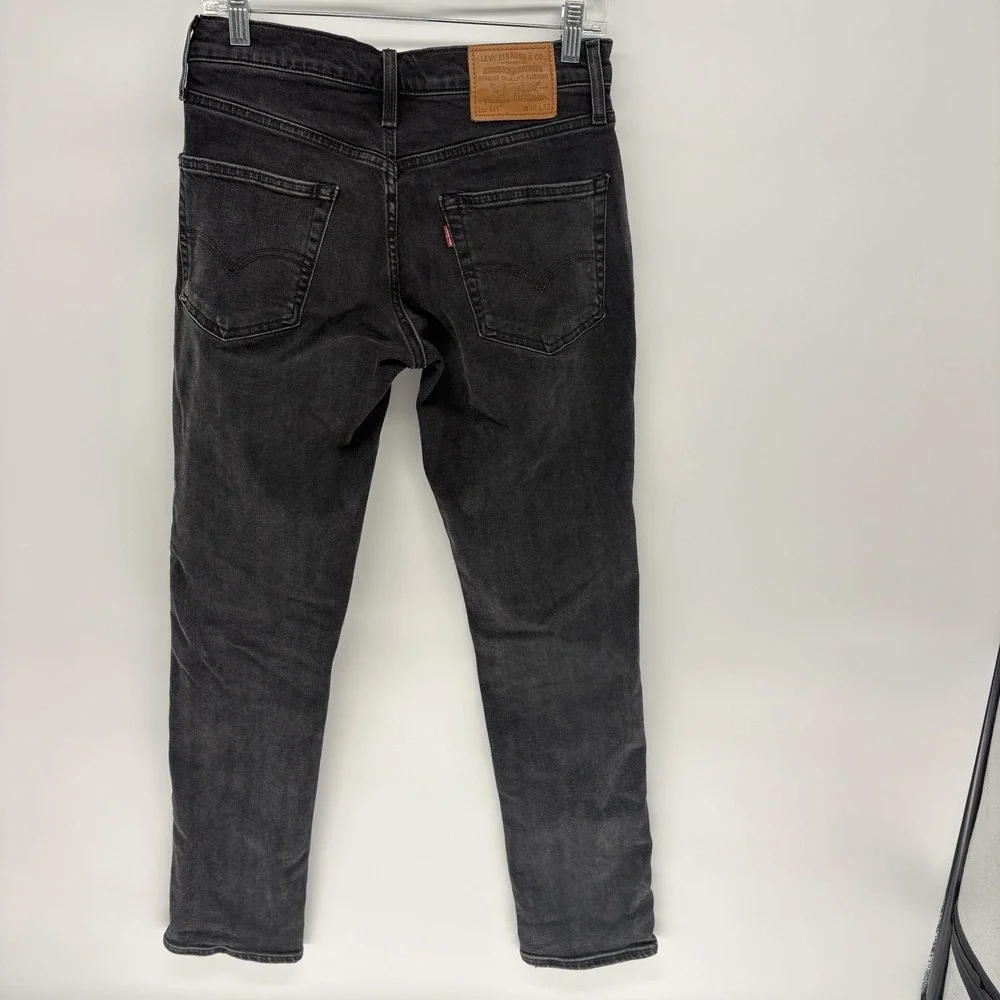 Levis Premium 511 Jeans‎ Faded Black Slim Dark Wash Stretch Men 30X32 (30X31)